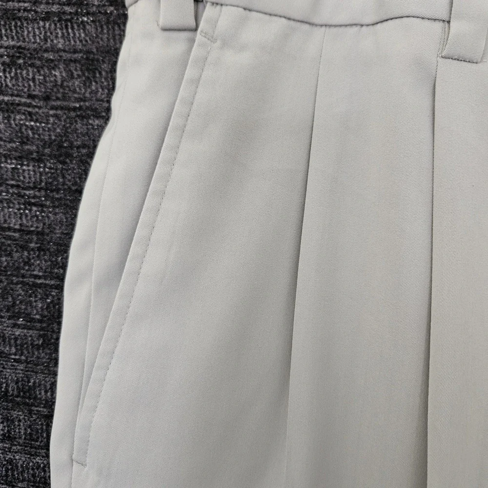 Axcess Dress Pants Men's 38x30 Light Tan Double Pleated Slacks/Business